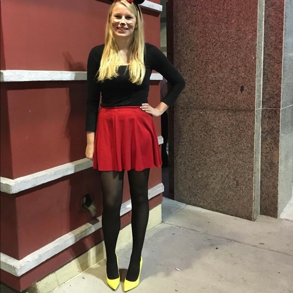 Zara red medium mini skirt - Picture 1 of 3